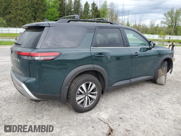 2024 Nissan Pathfinder SL with VIN 5N1DR3CC7RC220127, listed as a Copart auction lot 56792655 with 21,544 mi miles and Salvage title. Bid and sale history available at DreamBid. Image 3.