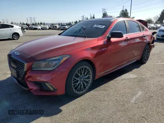 2018 Genesis G80 3.3T Sport with VIN KMHGN4JB9JU285343, listed as a Copart auction lot 75061764 with 133,262 mi miles and Salvage Title. Bid and sale history available at carsss.com. Image 1.