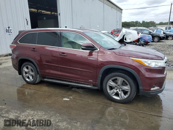 2016 Toyota Highlander Hybrid Limited with VIN 5TDDCRFH5GS014218, listed as a Copart auction lot 71831924 with 128,058 mi miles and Salvage Title. Bid and sale history available at carsss.com. Image 4.