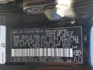2010 Toyota Corolla с VIN 2T1BU4EE7AC473975, выставлен на аукционе Copart как лот 46955825 с пробегом 192 409 миль миль и На запчасти • Non repairable. История ставок и продаж доступна на DreamBid. Изображение 14.