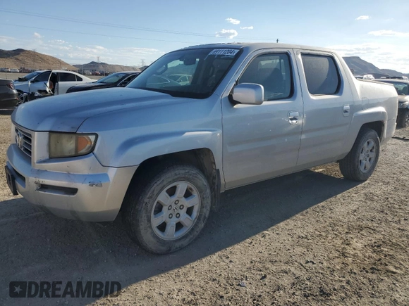2007 Honda Ridgeline RTL w/Leather with VIN 2HJYK165X7H500660, listed as a Copart auction lot 69111204 with 206,943 mi miles and Salvage Title. Bid and sale history available at carsss.com. Image 1.