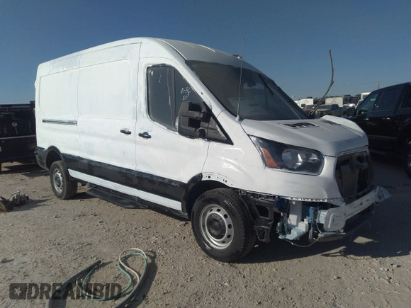 2024 Ford Transit Cargo with VIN 1FTBR1C82RKA26803, listed as a IAAI auction lot 40440250 with 1,197 mi miles and . Bid and sale history available at DreamBid. Image 1.