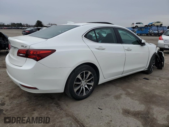 2017 Acura TLX with VIN 19UUB1F30HA010750, listed as a Copart auction lot 88780395 with 53,490 mi miles and Salvage Title. Bid and sale history available at carsss.com. Image 3.
