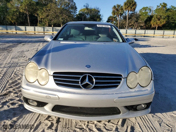 2003 Mercedes-Benz CLK-Class 5.0L with VIN WDBTJ75JX3F052823, listed as a Copart auction lot 87321334 with 132,774 mi miles and Salvage Title. Bid and sale history available at carsss.com. Image 5.