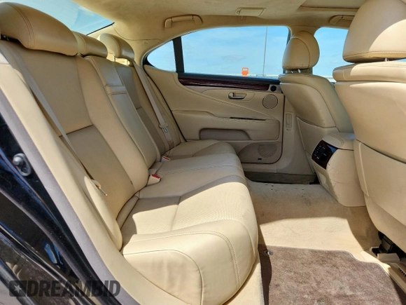 2014 Lexus LS 460 L with VIN JTHGL5EF3E5053378, listed as a Copart auction lot 61666425 with 68,013 mi miles and Salvage title. Bid and sale history available at DreamBid. Image 10.