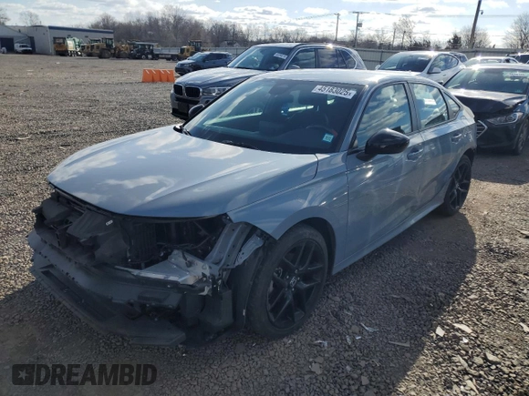 2023 Honda Civic Sedan Sport with VIN 2HGFE2F50PH527232, listed as a Copart auction lot 45183025 with 14,210 mi miles and Salvage Title. Bid and sale history available at carsss.com. Image 1.
