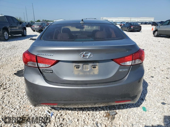 2013 Hyundai Elantra Limited with VIN 5NPDH4AE7DH202368, listed as a Copart auction lot 52707695 with 105,956 mi miles and Salvage Title. Bid and sale history available at DreamBid. Image 6.