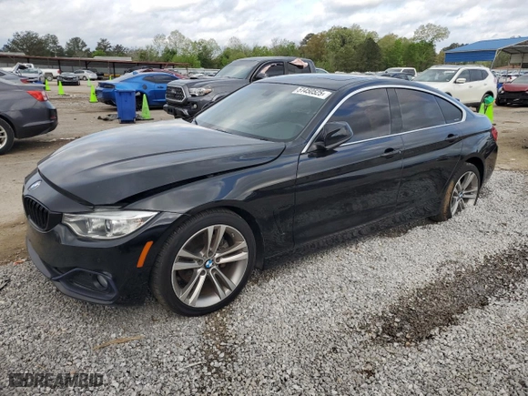 2017 BMW 4 Series 430i with VIN WBA4F7C54HG438181, listed as a Copart auction lot 51450525 with 0 mi miles and Clean Title. Bid and sale history available at carsss.com. Image 1.