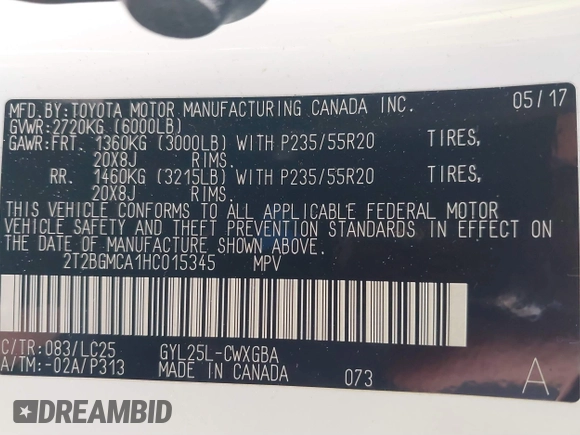2017 Lexus RX with VIN 2T2BGMCA1HC015345, listed as a IAAI auction lot 41128730 with 93,337 mi miles. Bid and sale history available at carsss.com. Image 9.