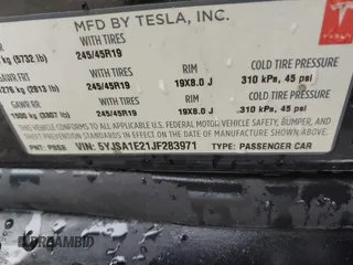 2018 Tesla Model S 75D with VIN 5YJSA1E21JF283971, listed as a IAAI auction lot 42507010 with 117,934 mi miles and . Bid and sale history available at DreamBid. Image 9.