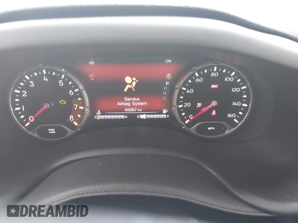 2020 Jeep Renegade Limited with VIN ZACNJBD11LPL74100, listed as a IAAI auction lot 41140117 with 45,067 mi miles and . Bid and sale history available at DreamBid. Image 7.