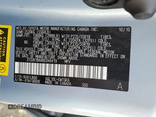 2011 Lexus RX 350 with VIN 2T2ZK1BAXBC046419, listed as a Copart auction lot 54781665 with 118,317 mi miles and Salvage Title. Bid and sale history available at DreamBid. Image 13.