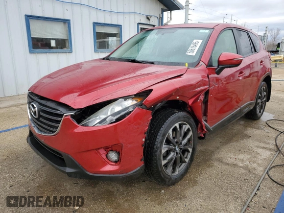 2016 Mazda CX-5 Grand Touring with VIN JM3KE4DY9G0771088, listed as a Copart auction lot 50615495 with 93,221 mi miles and Salvage Title. Bid and sale history available at DreamBid. Image 1.