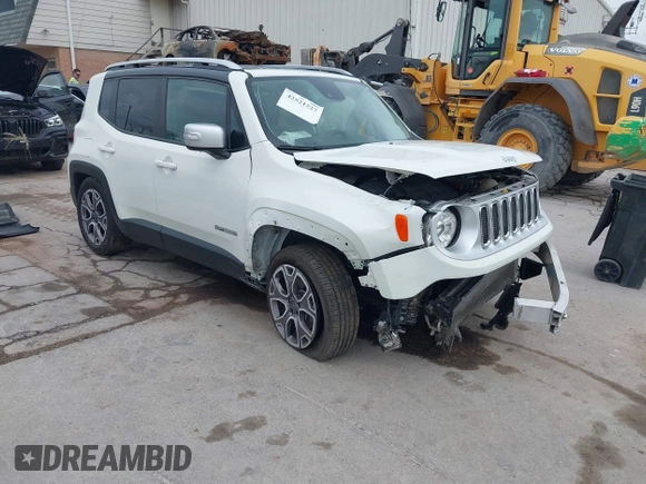 2017 Jeep Renegade Limited с VIN ZACCJBDB3HPG60590, выставлен на аукционе IAAI как лот 42521527 с пробегом 79 455 миль миль и . История ставок и продаж доступна на DreamBid. Изображение 1.