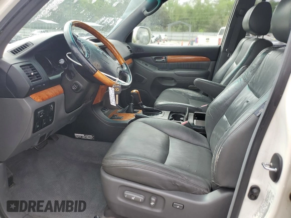 2005 Lexus GX with VIN JTJBT20X850068687, listed as a Copart auction lot 51453805 with 182,838 mi miles and Salvage Title. Bid and sale history available at carsss.com. Image 7.