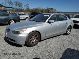 2004 BMW 5 Series 525i with VIN WBANA53584B851672, listed as a Copart auction lot 50591855 with 148,107 mi miles and Clean Title. Bid and sale history available at carsss.com. Image 1.