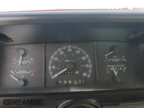 1991 Ford F-250 with VIN 1FTHF26H7MLA14640, listed as a Copart auction lot 50958955 with 75,522 mi miles and Salvage Title. Bid and sale history available at carsss.com. Image 9.