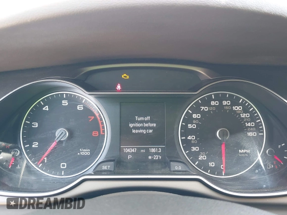 2013 Audi A4 Premium Plus z VIN WAUFFAFL2DN007960, wystawiony jako IAAI lot #42017057 z przebiegiem 104 347 mil mil oraz . Historia ofert i sprzedaży dostępna na DreamBid. Obrazek 7.