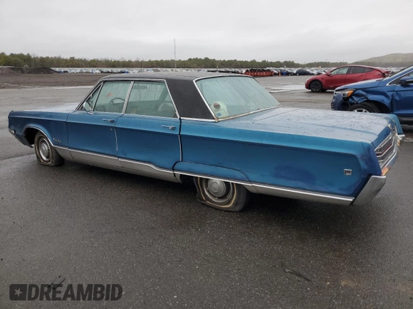 1968 Chrysler New Yorker z VIN CH3K8F117244, wystawiony jako Copart lot #51514955 z przebiegiem 95 618 mil mil oraz Tytuł czysty. Historia ofert i sprzedaży dostępna na DreamBid. Obrazek 2.