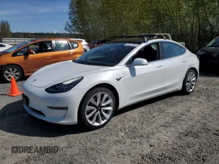 2019 Tesla Model 3 Mid Range with VIN 5YJ3E1EA0KF484178, listed as a Copart auction lot 53121915 with 64,929 mi miles and Salvage Title. Bid and sale history available at carsss.com. Image 1.