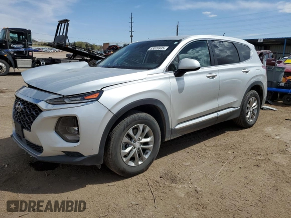 2019 Hyundai Santa Fe SE with VIN 5NMS2CADXKH135625, listed as a Copart auction lot 53326935 with 48,670 mi miles and Salvage Title. Bid and sale history available at carsss.com. Image 1.