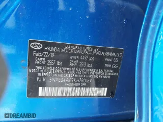 2019 Hyundai Sonata Sport with VIN 5NPE34AF2KH780189, listed as a Copart auction lot 45544935 with 86,258 mi miles and Salvage Title. Bid and sale history available at carsss.com. Image 12.