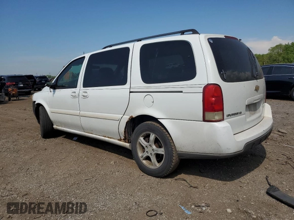 2005 Chevrolet Uplander LS z VIN 1GNDV23L45D269596, wystawiony jako Copart lot #55269075 z przebiegiem 196 353 mil mil oraz Szkoda całkowita • Salvage title. Historia ofert i sprzedaży dostępna na DreamBid. Obrazek 2.