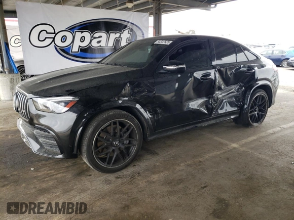 2022 Mercedes-Benz GLE 53 AMG with VIN 4JGFD6BBXNA787133, listed as a Copart auction lot 55322535 with 50,270 mi miles and Salvage title. Bid and sale history available at DreamBid. Image 1.