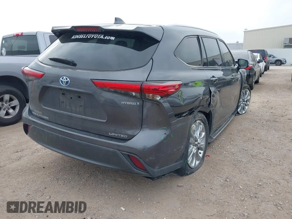 2021 Toyota Highlander Hybrid Limited with VIN 5TDYARAH0MS505144, listed as a IAAI auction lot 41804501 with 40,907 mi miles and . Bid and sale history available at DreamBid. Image 4.