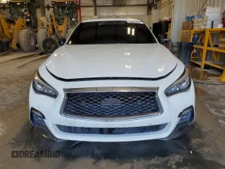 2020 Infiniti Q50 Red Sport 400 with VIN JN1FV7AR4LM660818, listed as a Copart auction lot 53463684 with 78,690 mi miles and Salvage Title. Bid and sale history available at carsss.com. Image 5.