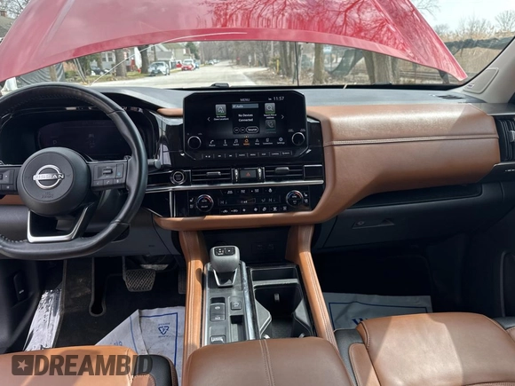 2023 Nissan Pathfinder Platinum z VIN 5N1DR3DH1PC265961, wystawiony jako Copart lot #50937965 z przebiegiem 20 268 mil mil oraz Czysty tytuł • Clean title. Historia ofert i sprzedaży dostępna na DreamBid. Obrazek 9.