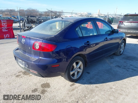 2006 Mazda 3 i with VIN JM1BK12F861468765, listed as a IAAI auction lot 41672325 with 247,918 mi miles. Bid and sale history available at carsss.com. Image 4.