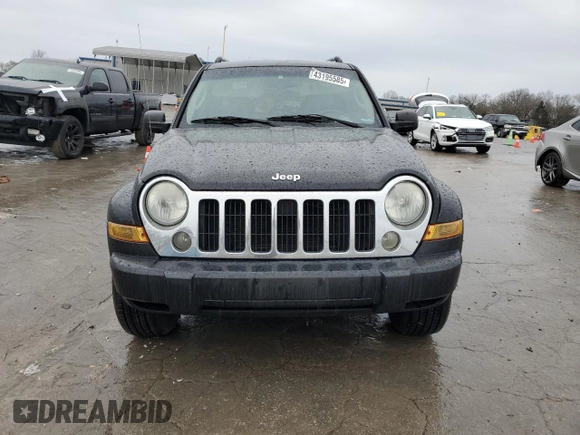 2005 Jeep Liberty Limited with VIN 1J4GK58K95W652061, listed as a Copart auction lot 43195585 with 150,181 mi miles and Salvage Title. Bid and sale history available at carsss.com. Image 5.