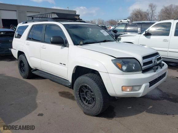 2005 Toyota 4Runner SR5 with VIN JTEBU14R750073185, listed as a IAAI auction lot 41618999 with 196,126 mi miles. Bid and sale history available at carsss.com. Image 1.