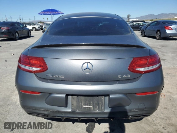 2018 Mercedes-Benz C 43 AMG with VIN WDDWJ6EB0JF656725, listed as a Copart auction lot 46091835 with 84,079 mi miles and Salvage title. Bid and sale history available at DreamBid. Image 6.