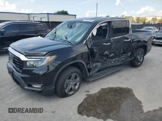 2021 Honda Ridgeline RTL-E z VIN 5FPYK3F72MB002057, wystawiony jako Copart lot #58701905 z przebiegiem 37 319 mil mil oraz Czysty tytuł • Clean title. Historia ofert i sprzedaży dostępna na DreamBid. Obrazek 1.