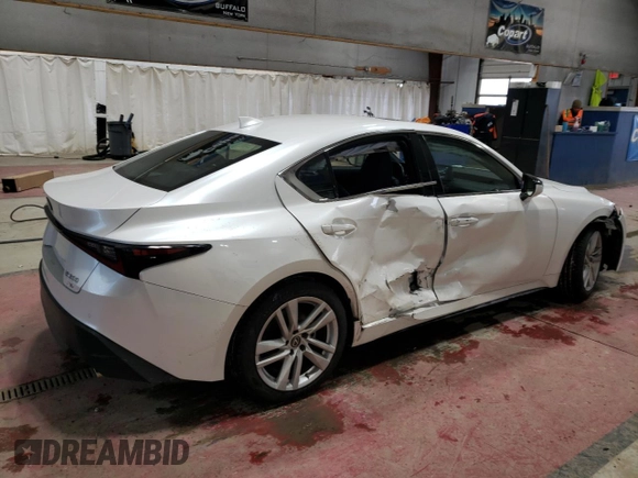2021 Lexus IS with VIN JTHC81F20M5047119, listed as a Copart auction lot 87602185 with 16,575 mi miles and Salvage Title. Bid and sale history available at carsss.com. Image 3.