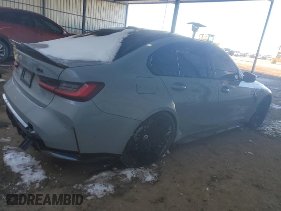 2023 BMW M3 Competition xDrive z VIN WBS43AY04PFN47162, wystawiony jako Copart lot #89130455 z przebiegiem 7434 mil mil oraz Szkody całkowita. Historia ofert i sprzedaży dostępna na DreamBid. Obrazek 3.