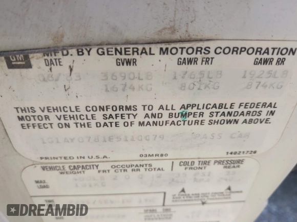 1984 Chevrolet Corvette z VIN 1G1AY0781E5110079, wystawiony jako IAAI lot #42416346 z przebiegiem 152 345 mil mil oraz . Historia ofert i sprzedaży dostępna na DreamBid. Obrazek 9.