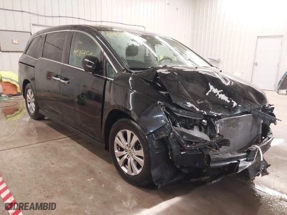 2016 Honda Odyssey EX-L with VIN 5FNRL5H61GB045982, listed as a IAAI auction lot 41587450 with 106,381 mi miles. Bid and sale history available at carsss.com. Image 1.