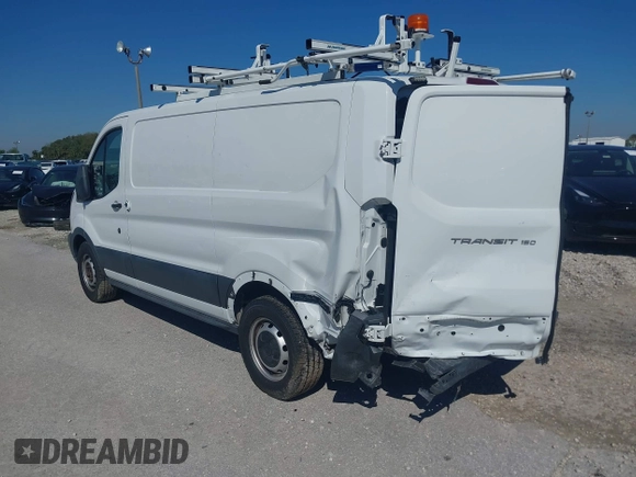 2018 Ford Transit with VIN 1FTYE1ZM0JKA39340, listed as a IAAI auction lot 41483588 with 91,512 mi miles and . Bid and sale history available at DreamBid. Image 3.