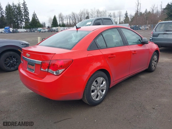 2014 Chevrolet Cruze LS with VIN 1G1PB5SG1E7347876, listed as a IAAI auction lot 41797128 with 126,276 mi miles. Bid and sale history available at carsss.com. Image 4.