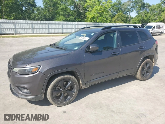 2021 Jeep Cherokee Altitude with VIN 1C4PJLLB4MD220993, listed as a Copart auction lot 53300585 with 92,387 mi miles and Salvage title. Bid and sale history available at DreamBid. Image 1.