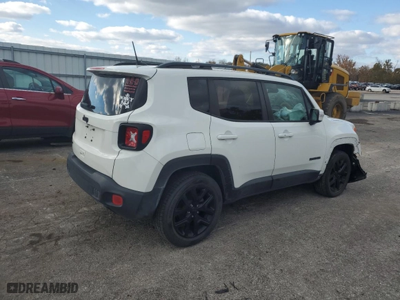 2018 Jeep Renegade Latitude with VIN ZACCJBBB9JPH42557, listed as a Copart auction lot 74378363 with NaN miles and Salvage Title. Bid and sale history available at carsss.com. Image 3.