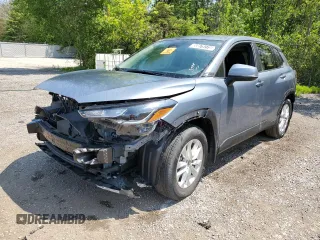 2023 Toyota Corolla Cross LE with VIN 7MUCAABGXPV055580, listed as a Copart auction lot 60879775 with Not provided miles and Clean title. Bid and sale history available at DreamBid. Image 1.