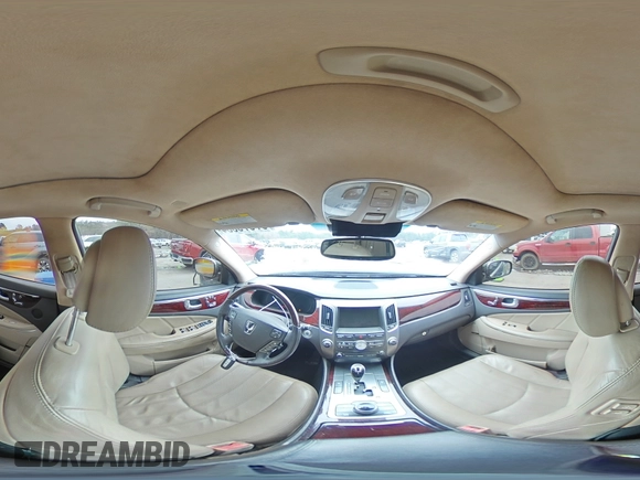 2013 Hyundai Equus Signature with VIN KMHGH4JH5DU058196, listed as a Copart auction lot 87376654 with 120,804 mi miles and Salvage Title. Bid and sale history available at DreamBid. Image 12.