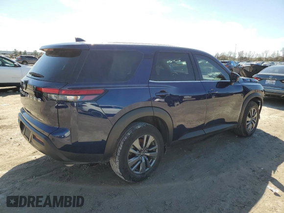 2022 Nissan Pathfinder S with VIN 5N1DR3ACXNC256066, listed as a Copart auction lot 45405115 with 28,851 mi miles and Salvage title. Bid and sale history available at DreamBid. Image 3.