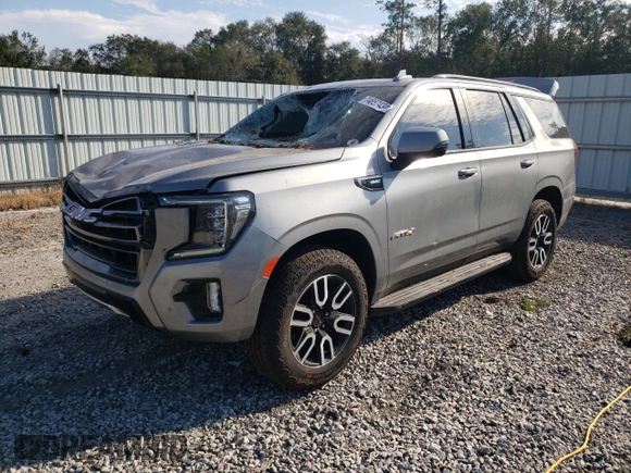 2023 GMC Yukon AT4 with VIN 1GKS2CKL6PR243916, listed as a Copart auction lot 74857434 with 15,509 mi miles and Salvage Title. Bid and sale history available at carsss.com. Image 1.