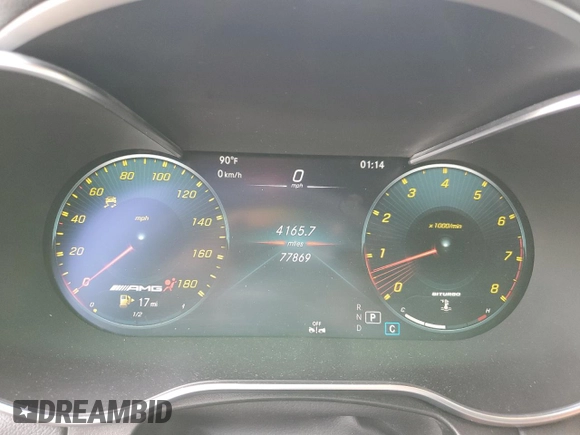 2020 Mercedes-Benz GLC with VIN W1N0G6EB3LF864480, listed as a Copart auction lot 70391864 with 77,869 mi miles and Salvage Title. Bid and sale history available at carsss.com. Image 9.
