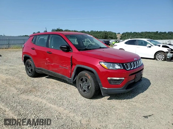 2018 Jeep Compass Sport with VIN 3C4NJCAB8JT420484, listed as a Copart auction lot 59335635 with 64,352 mi miles and Salvage title. Bid and sale history available at DreamBid. Image 13.